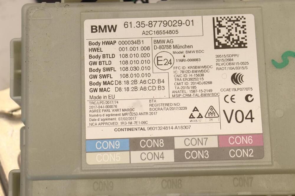 2019 BMW 540I G30 3.0L ECM Engine Computer & Body Module with Ignition Key Set OEM