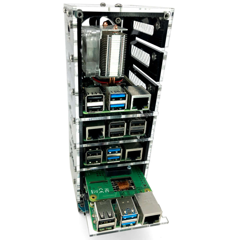 C4Labs Bramble Cluster Case for Raspberry Pi5, 4B, 3B, & 2.5 SSD (4 or 6 Stack)