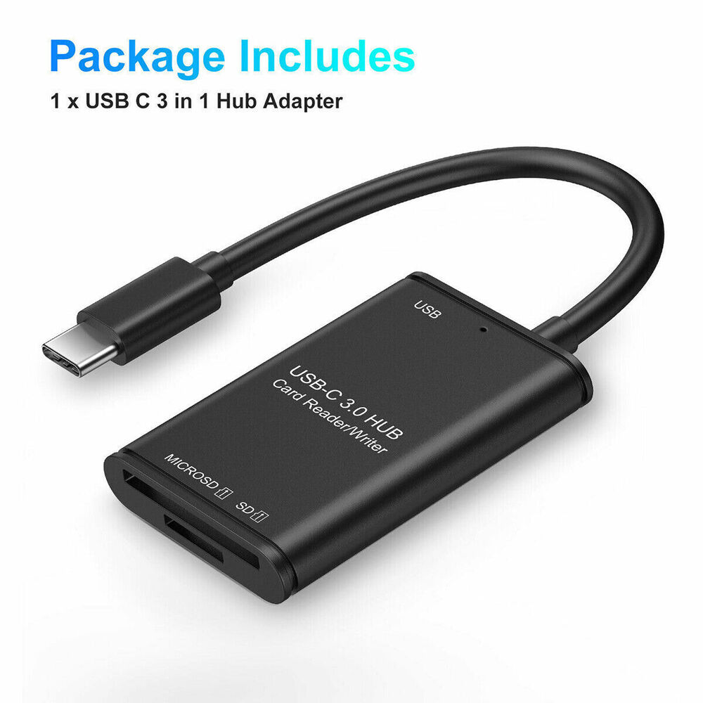 USB C to SD Card Reader Writer OTG Adapter USB 3.0 Micro SD Memory Card Reader