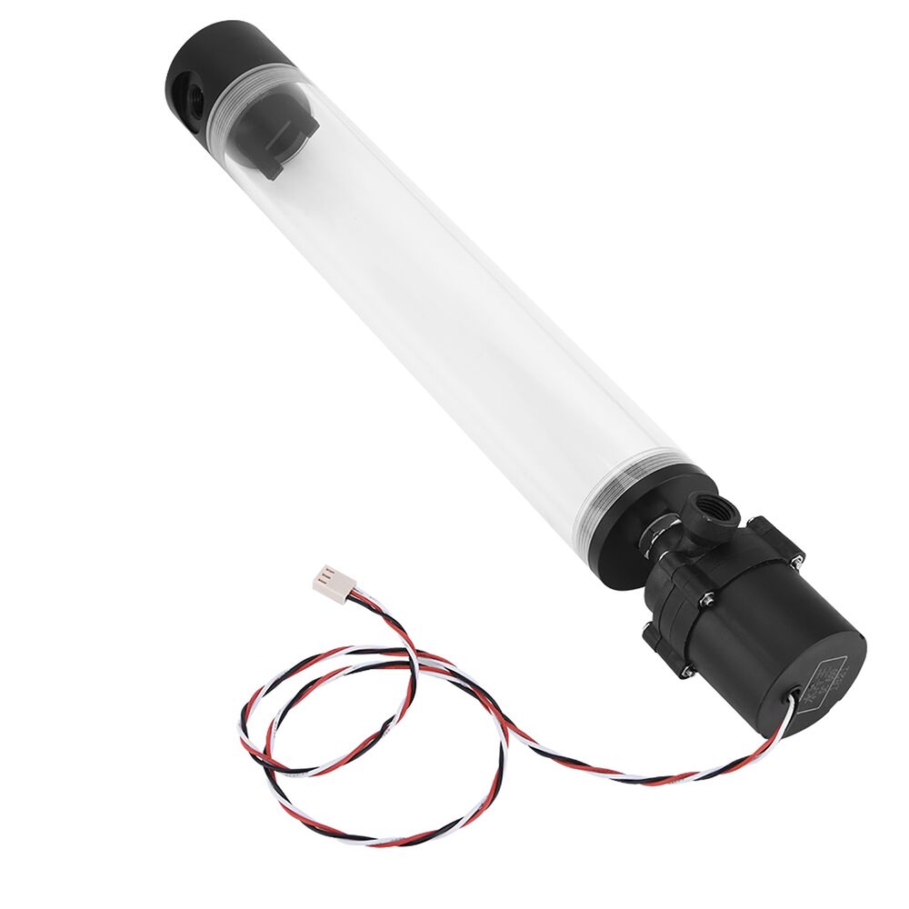 Acrylic Computer DIY Water Cooling Cylinder Reservoir with 19W Pump G1/4