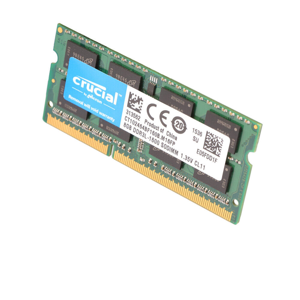 10-Pack Crucial 8GB DDR3L 1600MHz SODIMM Laptop Memory