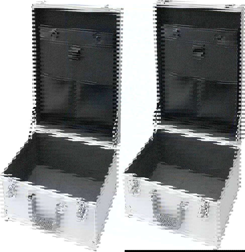 T.z Aluminum Storage Case with 2 Keys, 20*14*5.8 Inches, Silver
