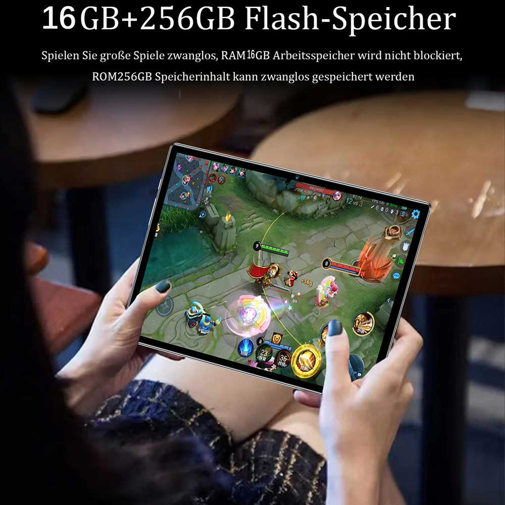 2025 New Android14 Octa-Core Gaming Tablet PC with 16GB RAM and 256GB Storage, Dual SIM, 5G WiFi