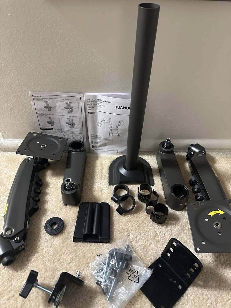 HUANUO 17-32 Inch Dual Monitor Stand with Gas Spring Mount