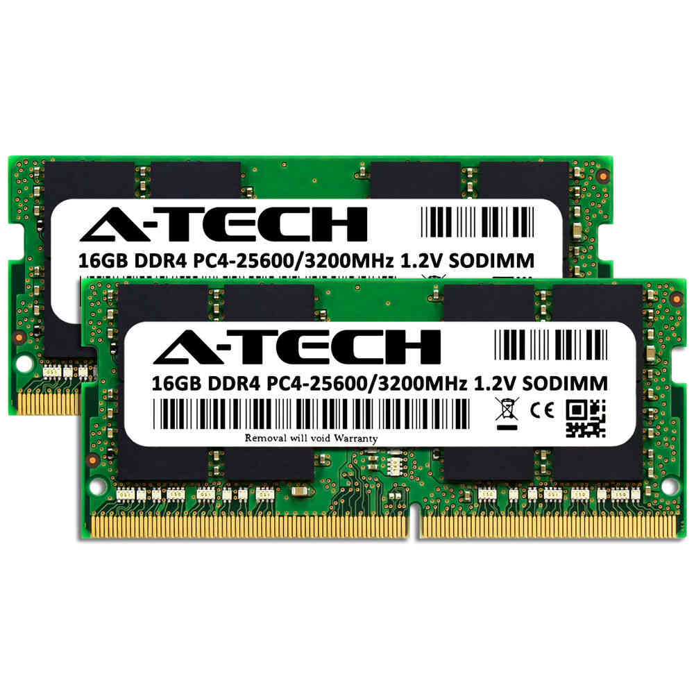 A-Tech 32GB (2x16GB) PC4-25600 SODIMM DDR4 3200MHz Non-ECC Laptop Memory RAM