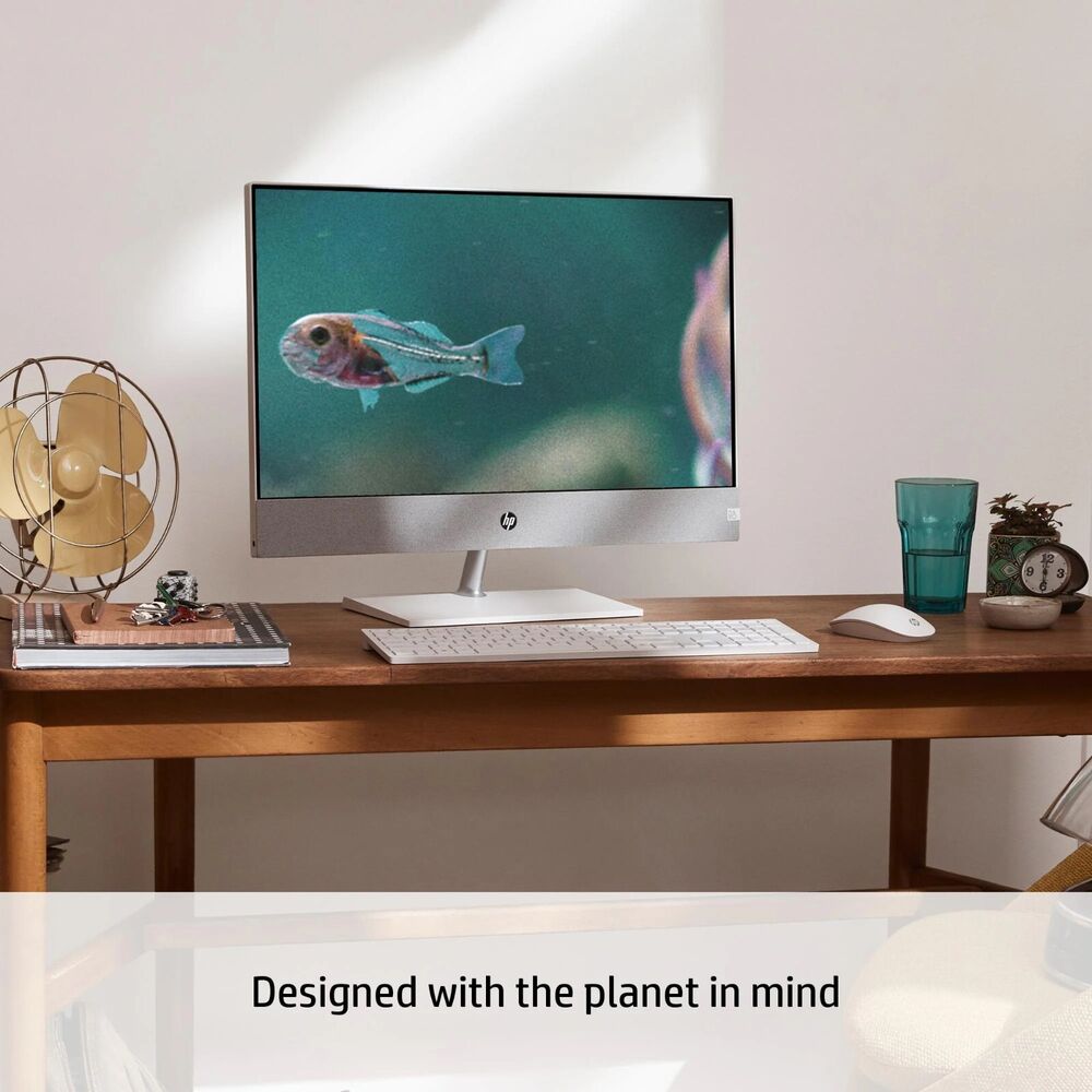 HP 27-ca2000 27 All-in-One AIO PC with i3 Processor, 12GB RAM, 256GB SSD, GTX 1650 Graphics, HDMI, and Windows 11