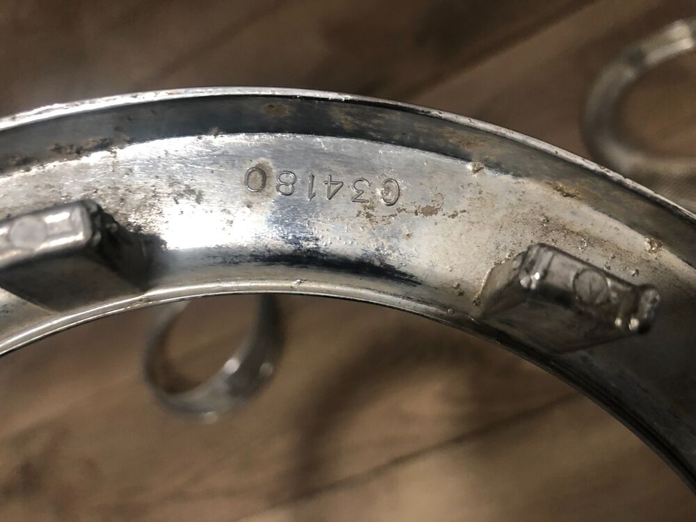1969-1987 JAGUAR XJ6 Chrome Headlight Bezel Metal Trim Ring Set of 4 OEM