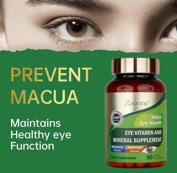 3 Pack Zooone Lutein Eye Vitamins with Zeaxanthin for Eye Health Support, 90 Tablets