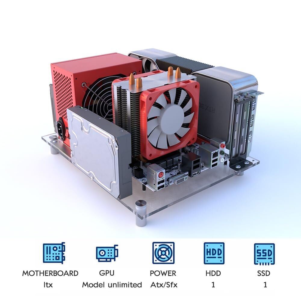 DIY Gaming Computer Open Case Acrylic Open Chassis Rack