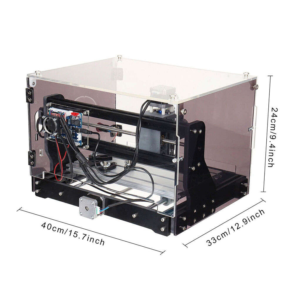 Mini CNC 3018-SE V2 Router Machine Engraver with Transparent Enclosure and Spindle