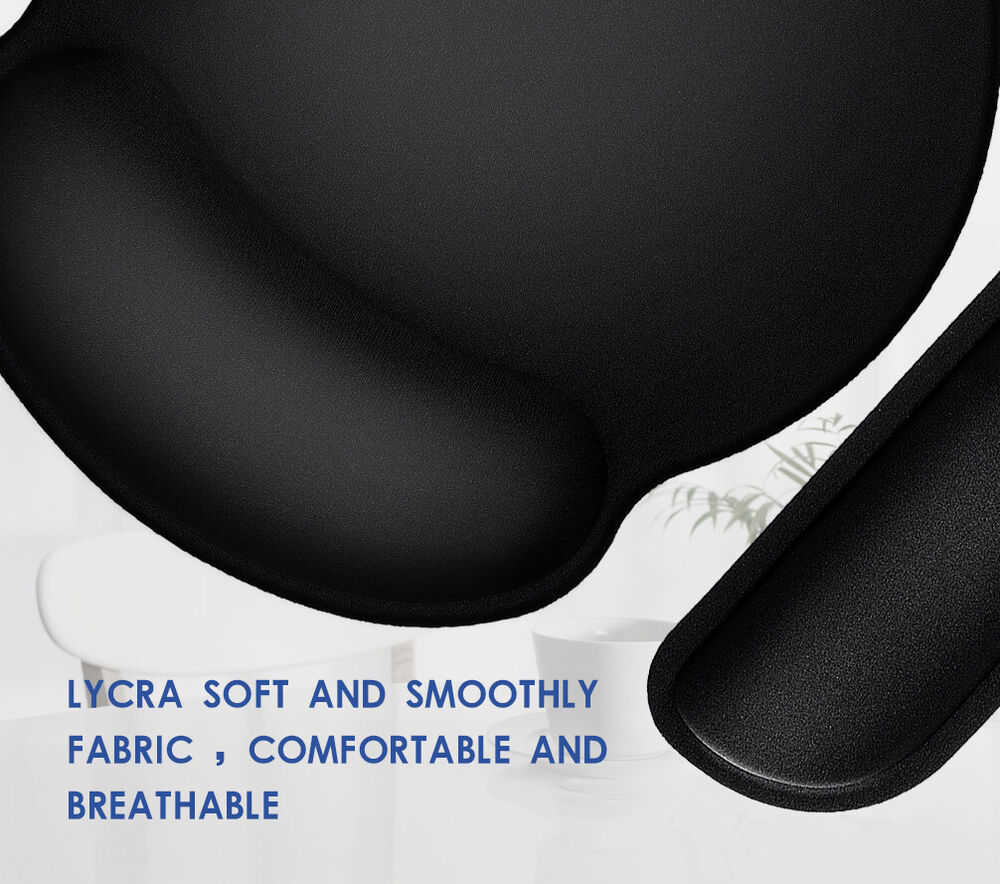 2Pc Premium Memory Foam Keyboard Wrist Support Bar and Mouse Wrist Rest Pads Set