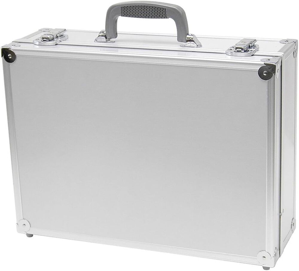 T.z Aluminum Storage Case with 2 Keys, 20*14*5.8 Inches, Silver