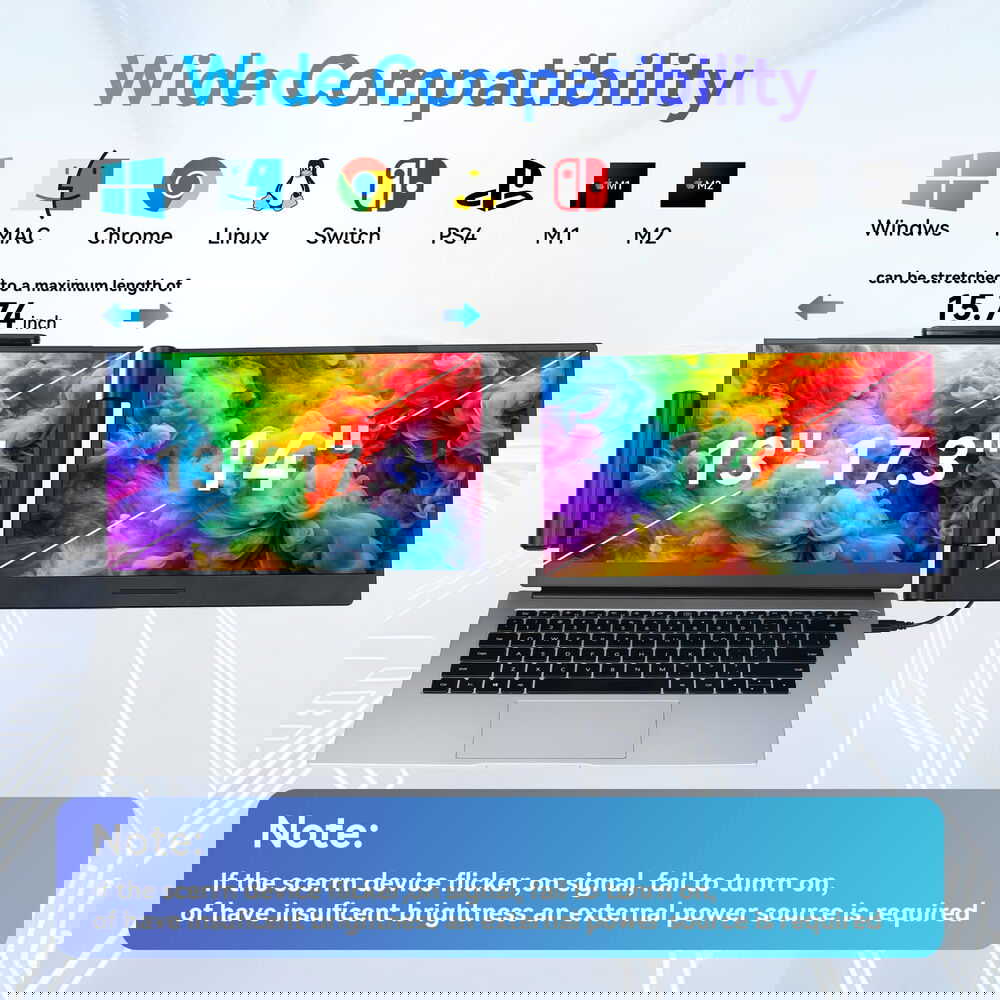 AEEZO 14.1 Portable Monitor with 1080P FHD Display - Laptop Screen Extender