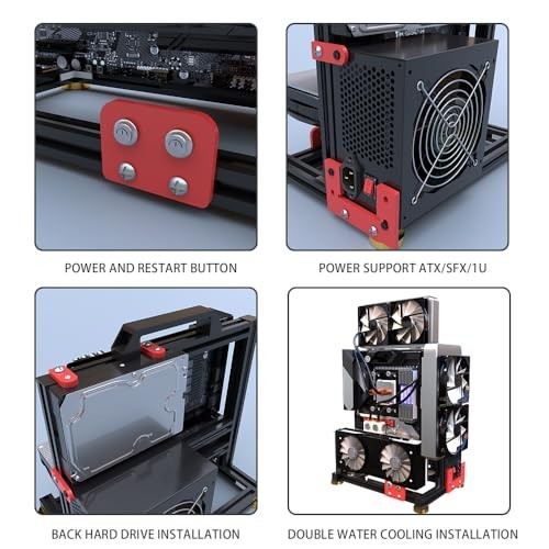 DIY Aluminium PC Open Case Computer Chassis with Water Cooling Support
