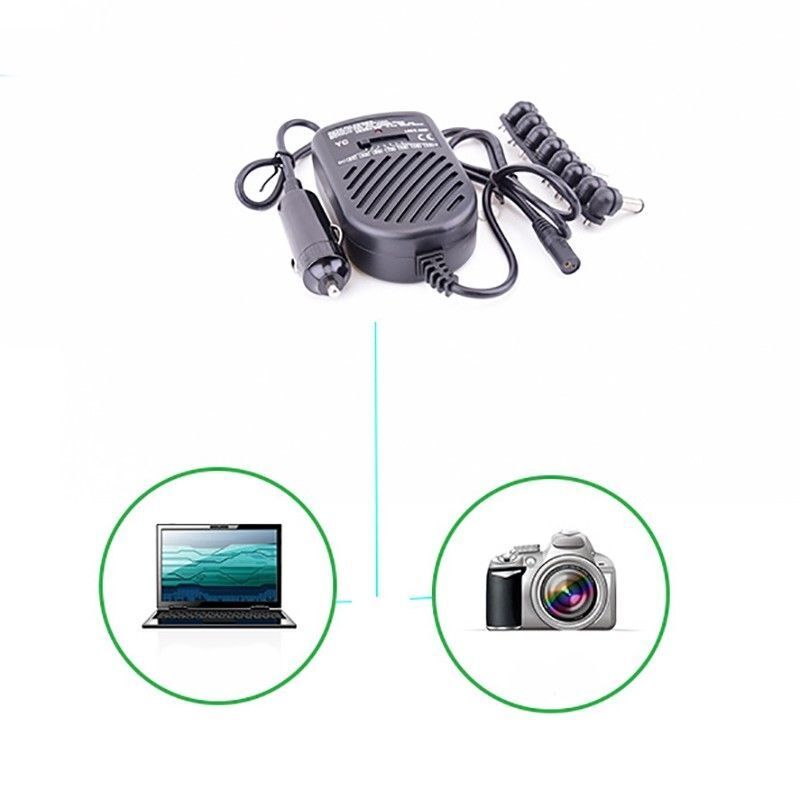 80W Universal Car Charger Power Supply Adapter for Laptops - Compatible with SONY, HP, IBM, Dell (US Plug)