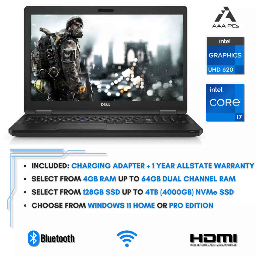 Dell 15.6 NVIDIA Gaming Laptop - Intel Quad Core i7, 64GB RAM, 4TB SSD, Windows 11