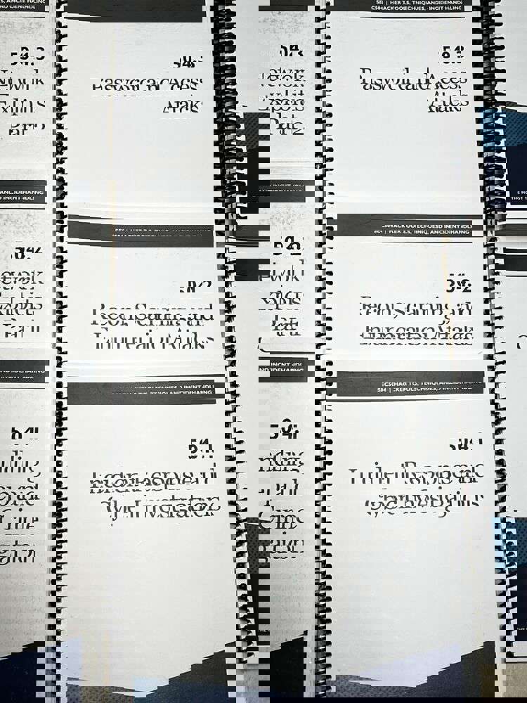 SANS SEC504 2017 Complete Set of (10) Books on Computer Network & Hacker Exploits