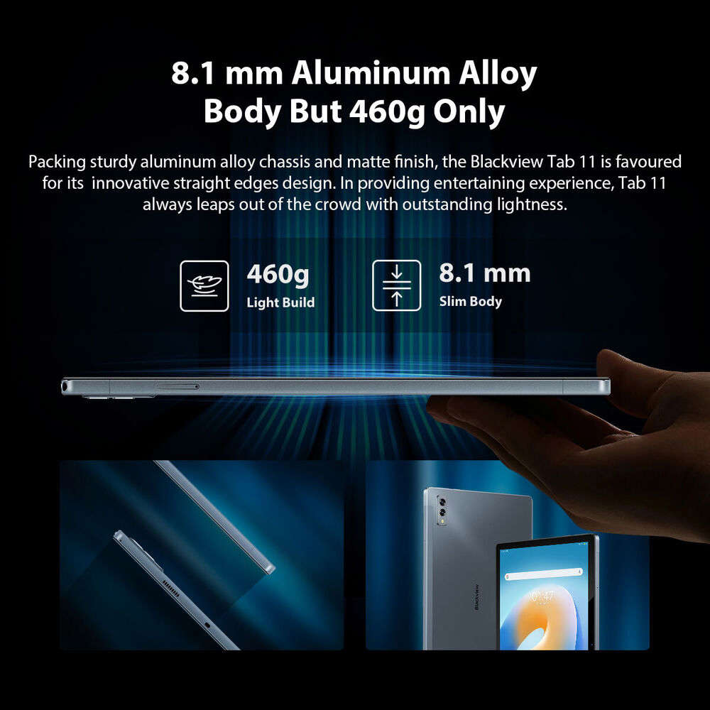 Blackview Tab 11 10.36 Inch Android Tablet with 8GB RAM, 128GB Storage, Expandable to 1TB, 6580mAh Battery, Widevine L1