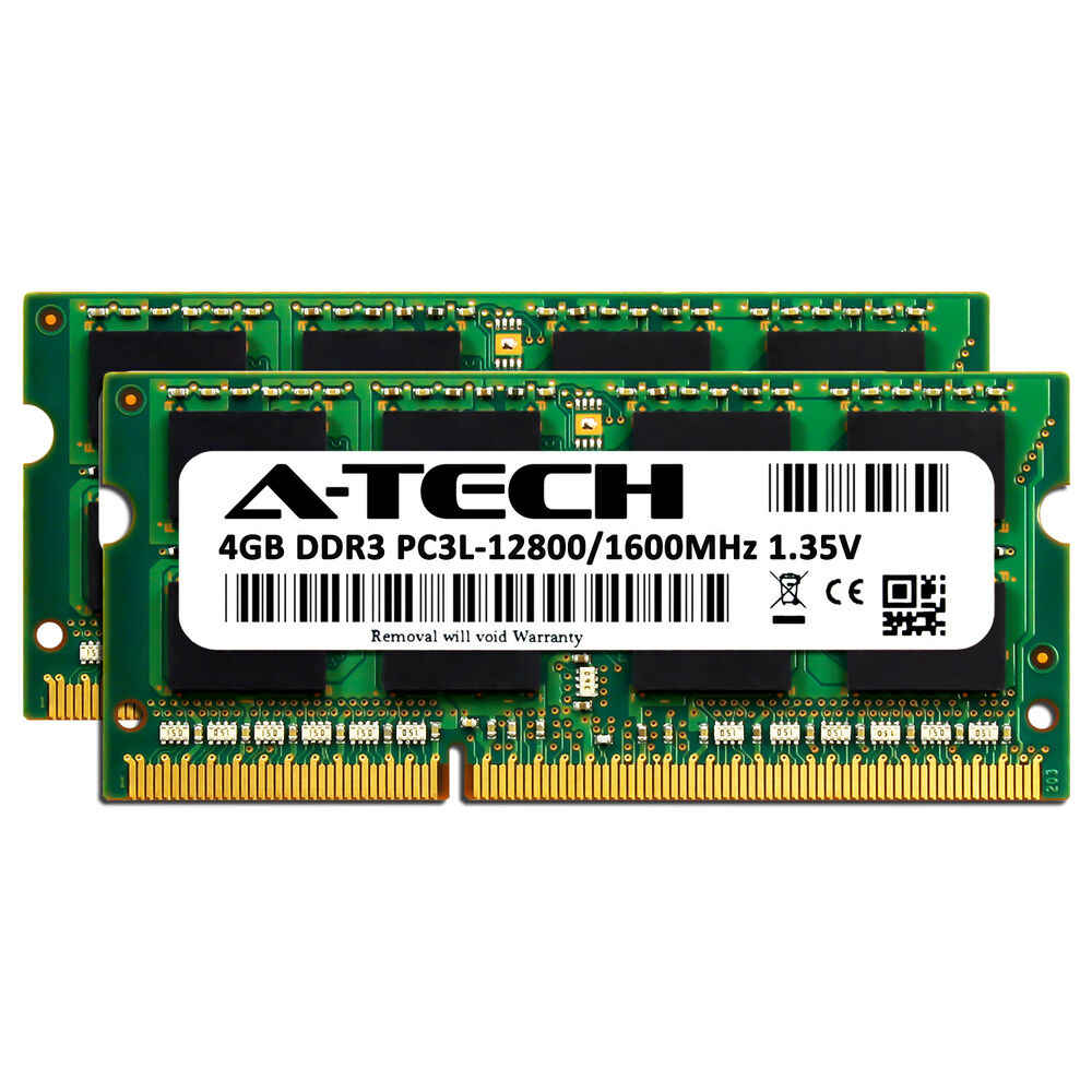 A-Tech 8GB (2x4GB) PC3-12800 DDR3L 1600 MHz SODIMM Laptop Memory RAM