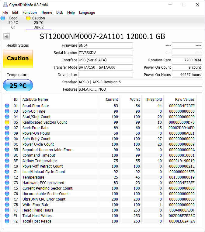 Seagate Exos 12TB ST12000NM0007 Hard Drive SATA 7200RPM 3.5 Internal HDD