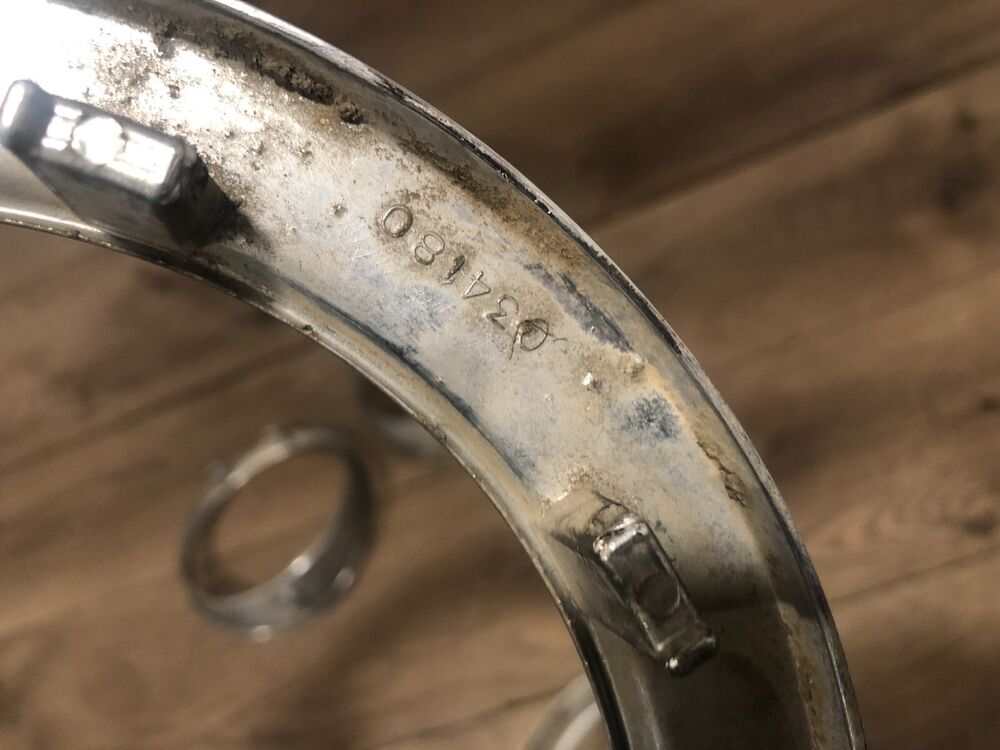 1969-1987 JAGUAR XJ6 Chrome Headlight Bezel Metal Trim Ring Set of 4 OEM