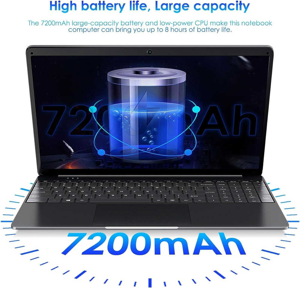 SGIN 15.6 Inch Laptop with 8GB RAM and 256GB SSD, Dual-Core Wi-Fi up to 2.5GHz