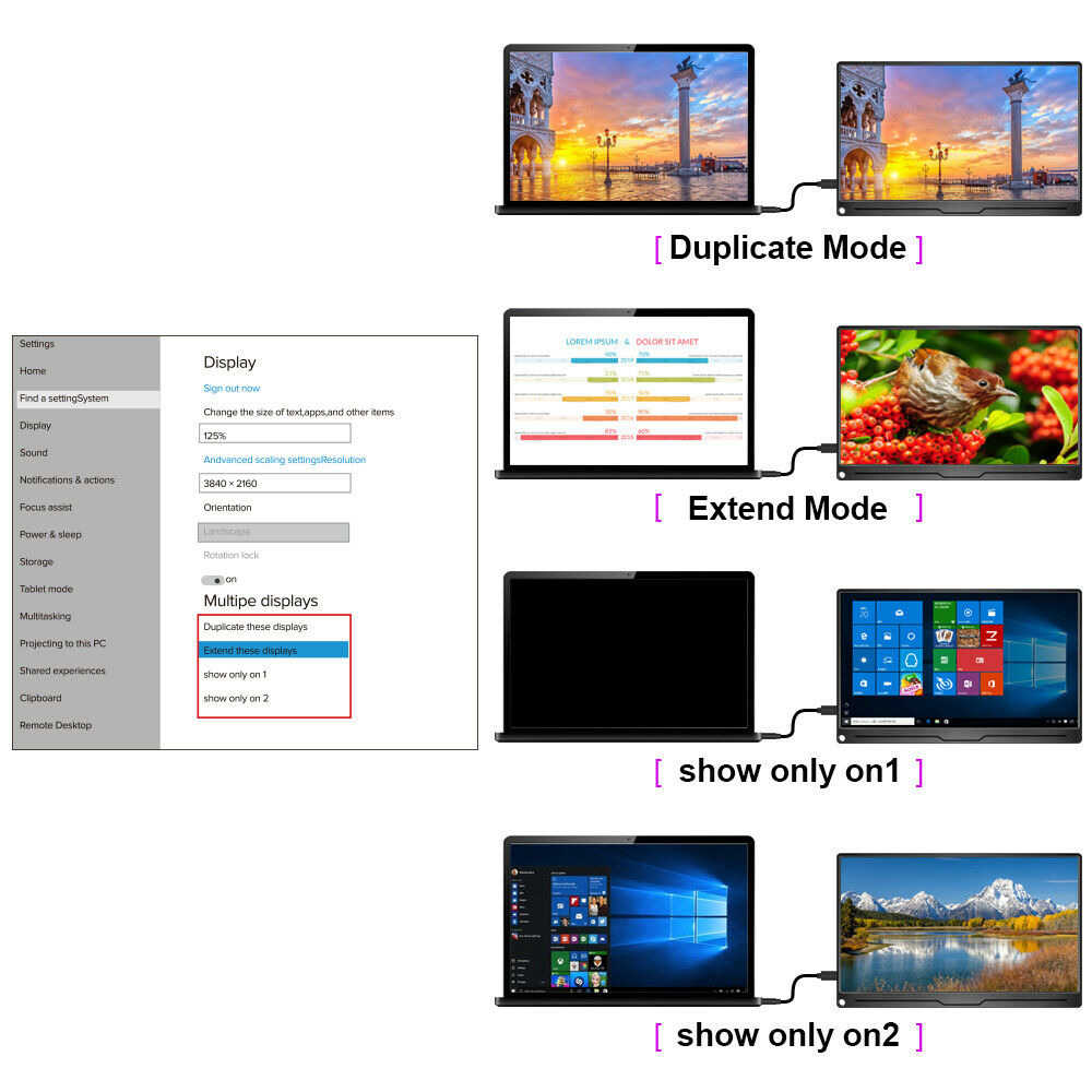 15.6 Inch 1080P Gaming IPS HDR Portable Monitor with HDMI and USB-C