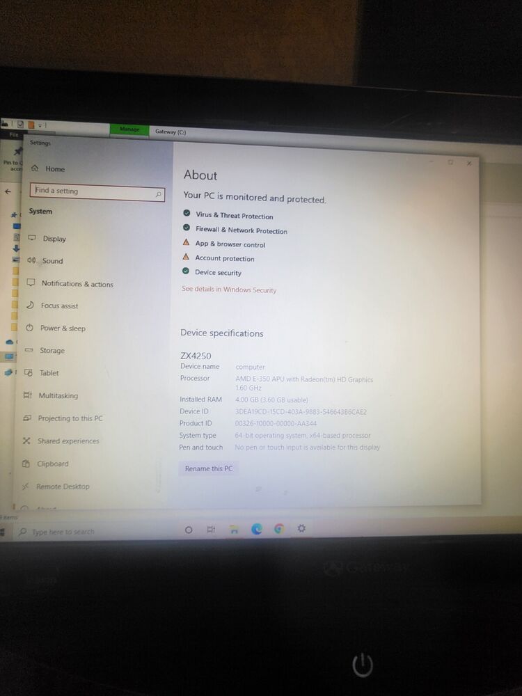 Gateway All-in-One ZX4250G Desktop Computer