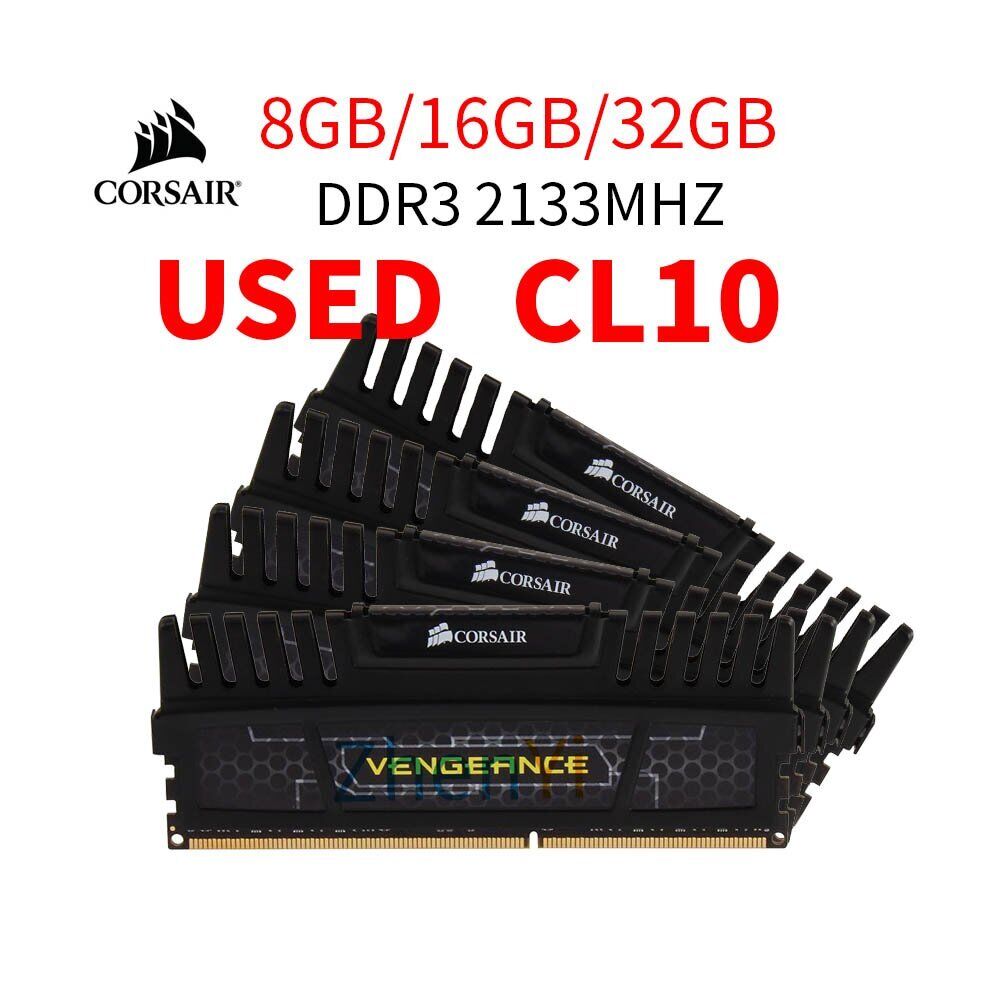 Corsair Vengeance DDR3 Memory - 32GB, 16GB, 8GB Variants with Speeds from 1600MHz to 2400MHz