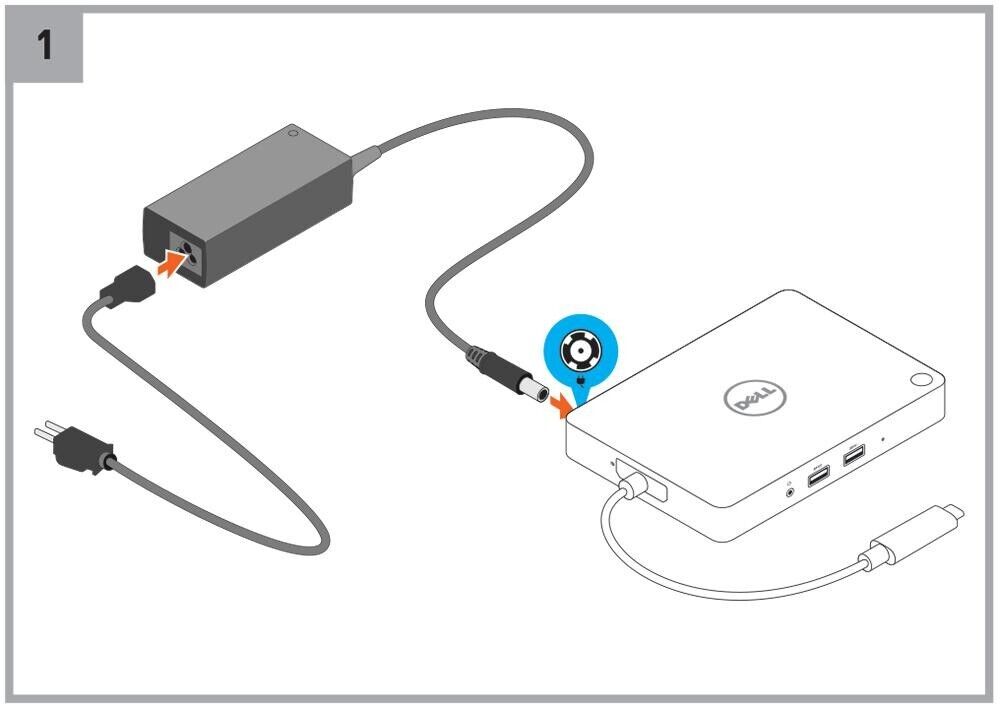 Dell WD15 K17A USB-C Thunderbolt Docking Station with 130W AC Adapter