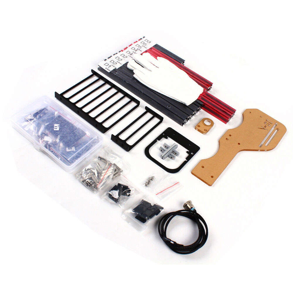 Red DIY ITX ATX MATX PC Frame Test Bench Open Air Case with Water Cooling Fan