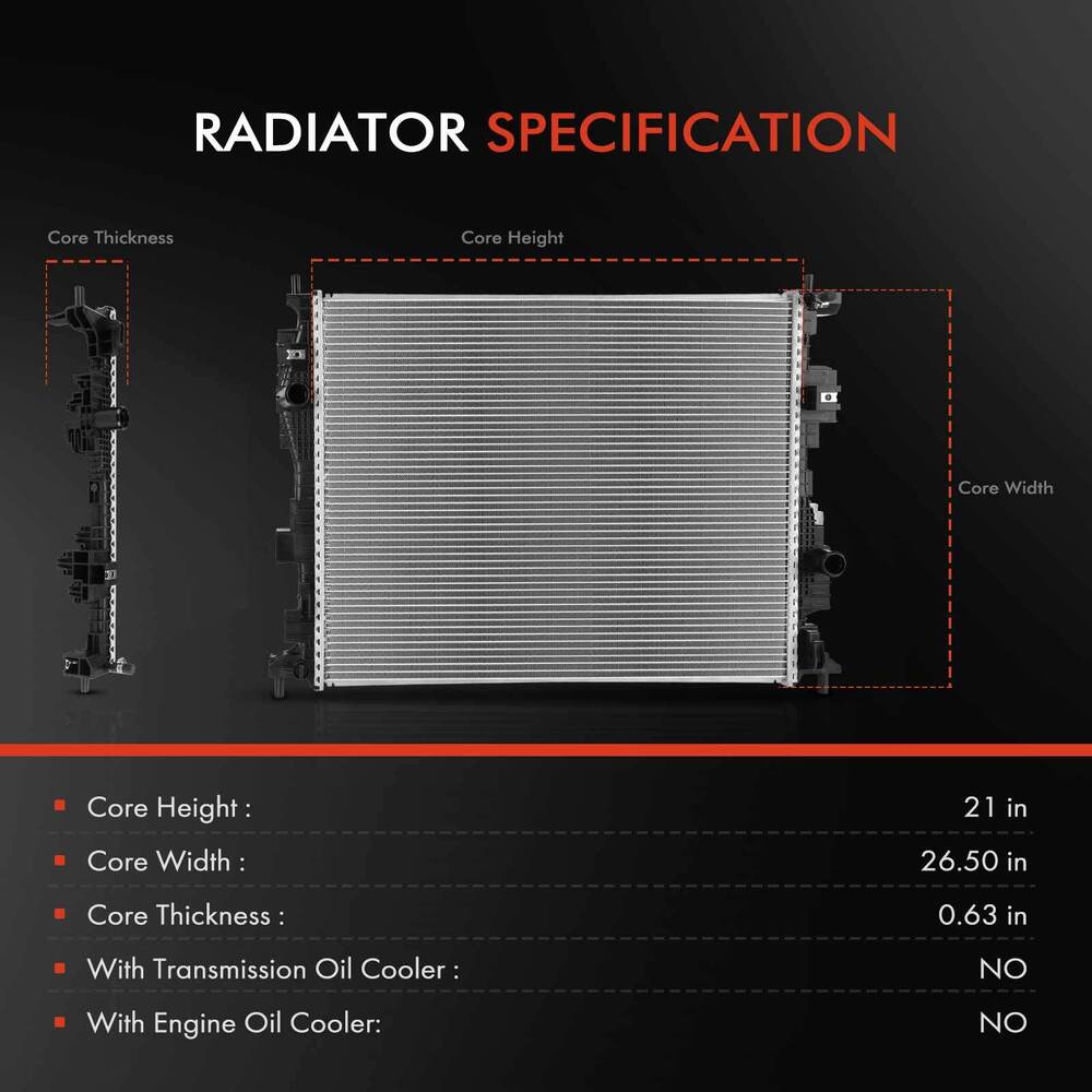 New Primary Radiator for Ford Escape 2020-2022 & Maverick 2022 (1.5L, 2.0L, 2.5L)
