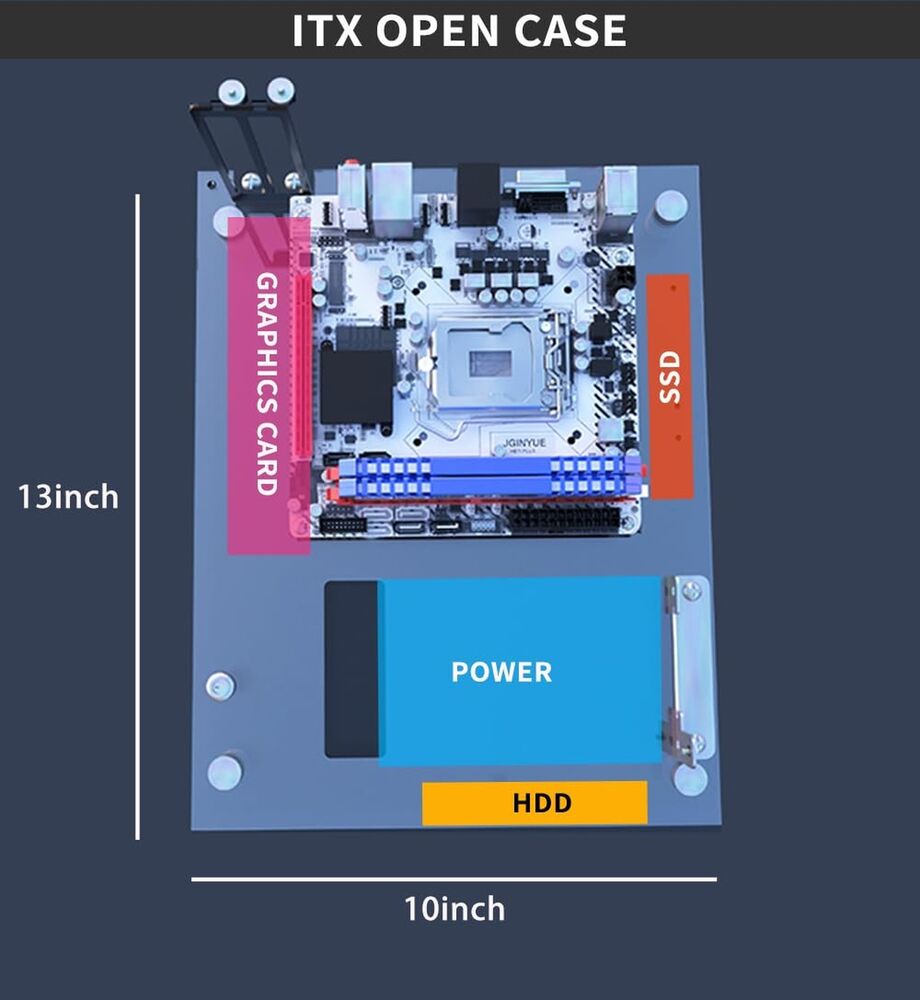 DIY Gaming Computer Open Case Acrylic Open Chassis Rack