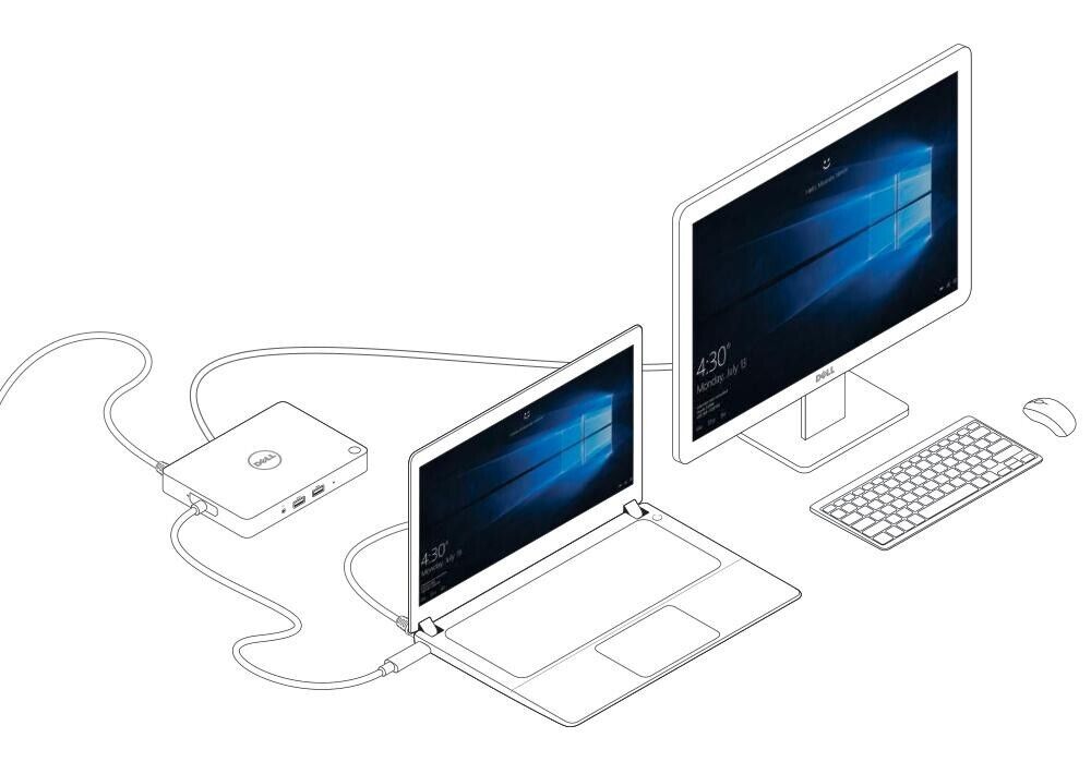 Dell WD15 K17A USB-C Thunderbolt Docking Station with 130W AC Adapter
