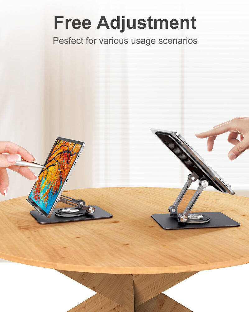 360° Adjustable Metal Phone and Tablet Stand for Desk Use