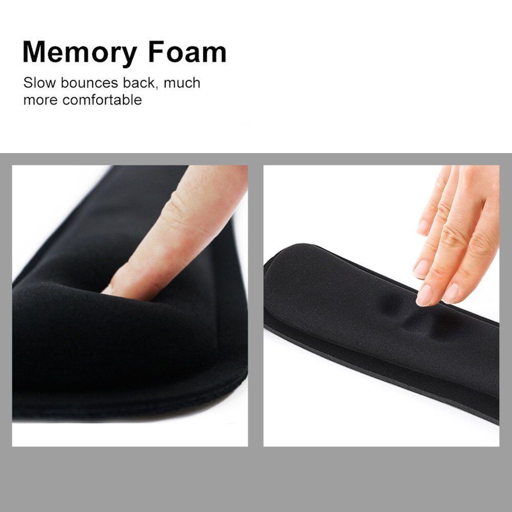 Ergonomic Keyboard & Mouse Wrist Rest Pad Set with Gel Support and Memory Foam