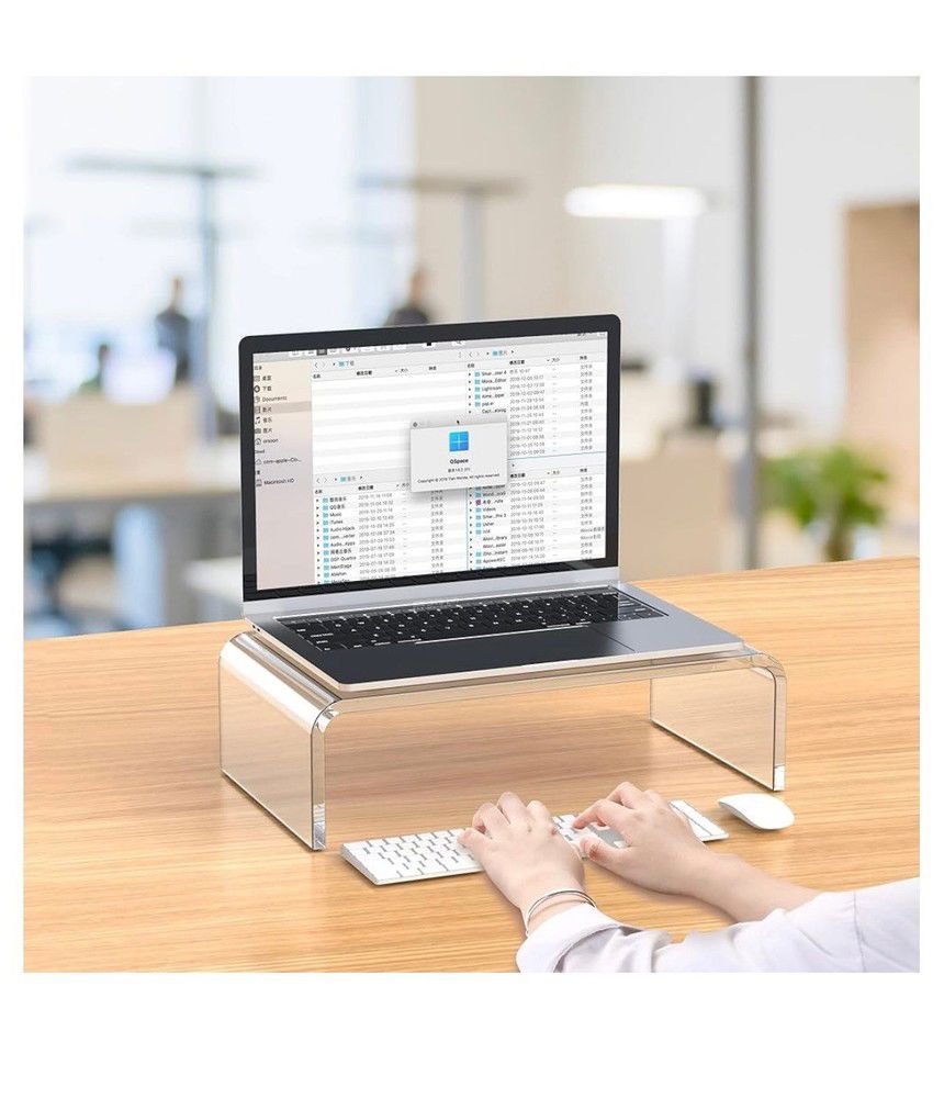 Acrylic Monitor Stand Riser for Laptop and Computer