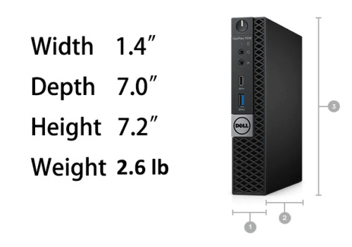Dell OptiPlex 7060 Micro PC - Intel i5-8500T, 32GB DDR4, 512GB NVME, Windows 11 Pro