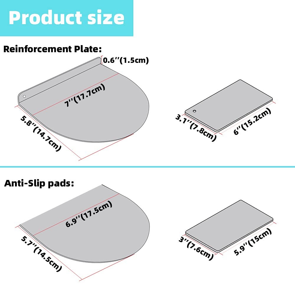 Steel Monitor Mount Reinforcement Plate for Fragile Tabletop, Black