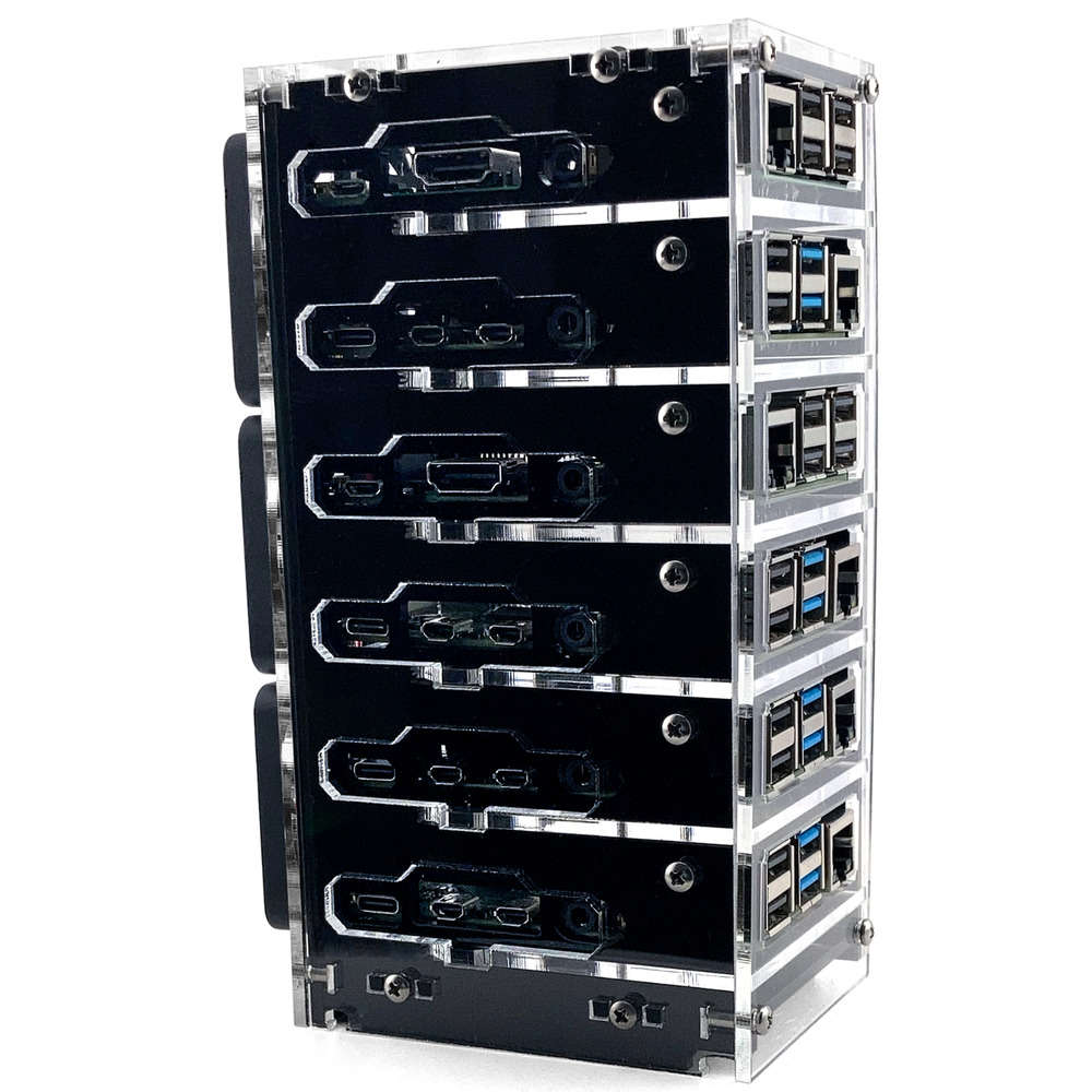 C4Labs Bramble Cluster Case for Raspberry Pi5, 4B, 3B, & 2.5 SSD (4 or 6 Stack)