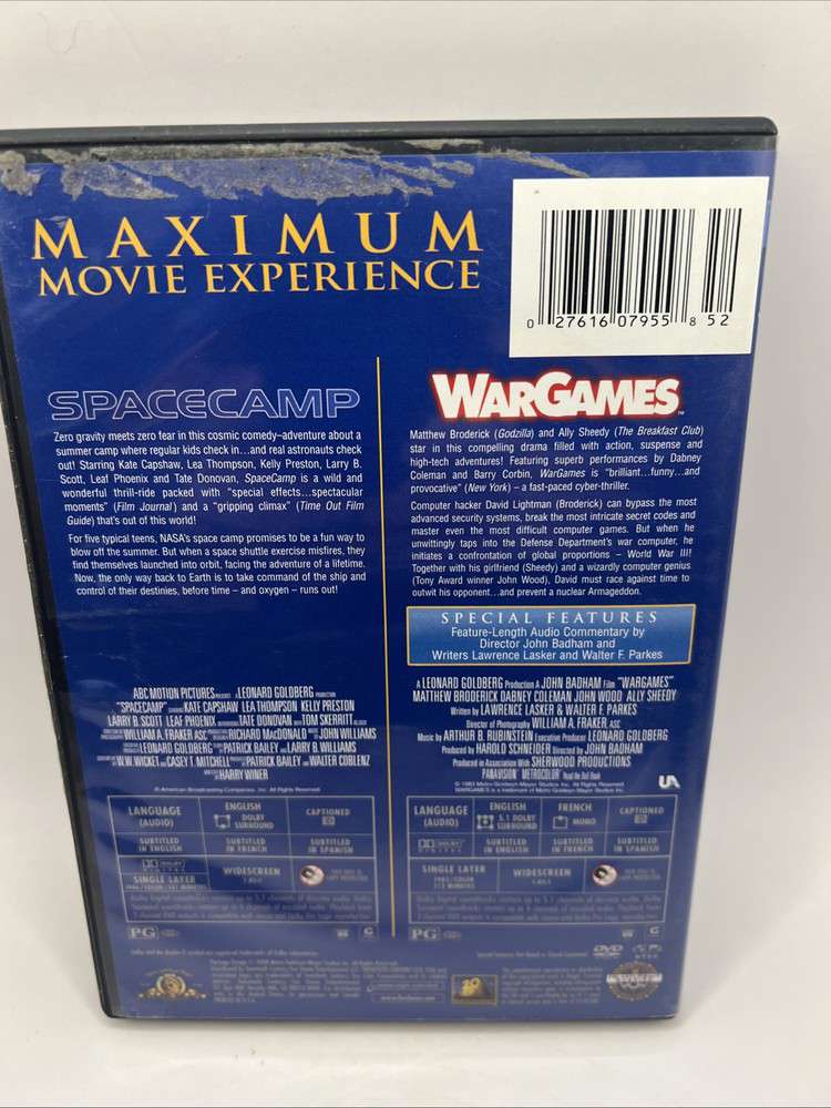 Space Camp/WarGames 2008 DVD 2 Disc Set - Matthew Broderick & Lea Thompson - Rare OOP