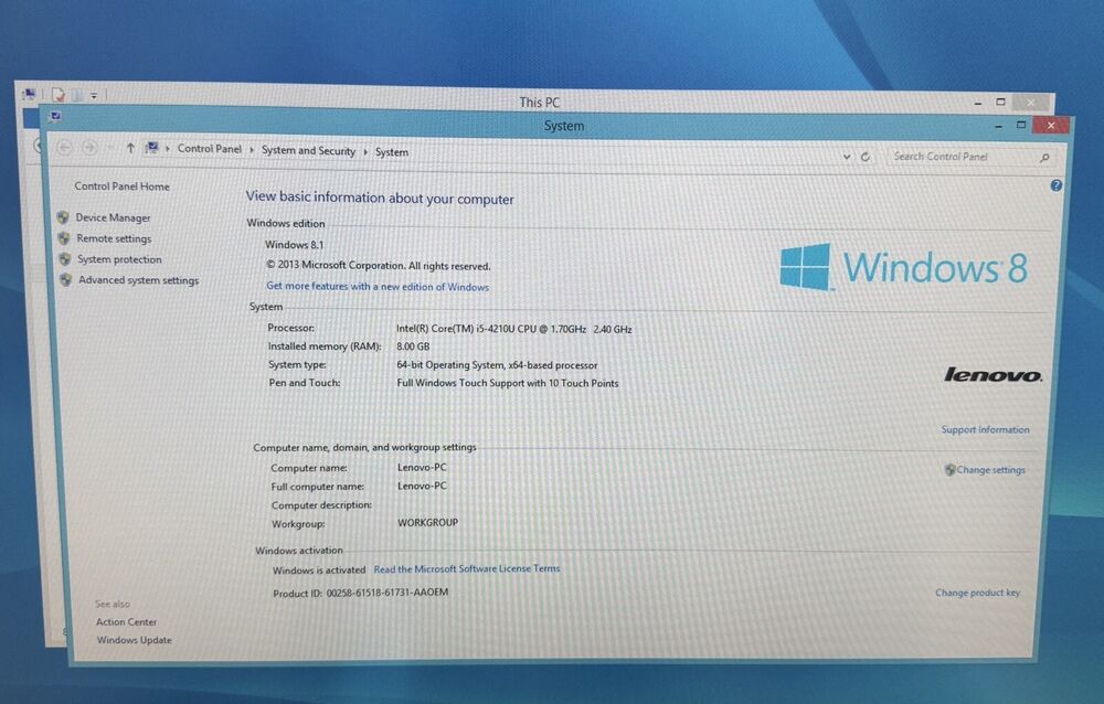 LENOVO HORIZON2 27 All-In-One Tablet PC with Intel Core i5-4210U, 8GB RAM, 1TB HDD, Windows 8.1