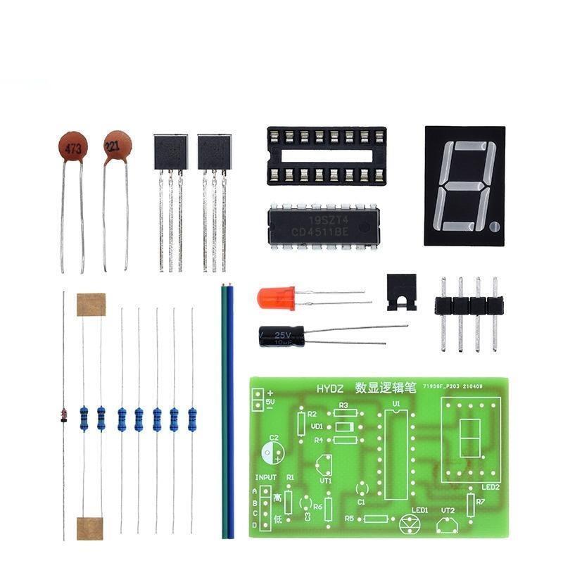 LED Logic Pen DIY PCB Digital Display Soldering Board for Electronic Test Circuit