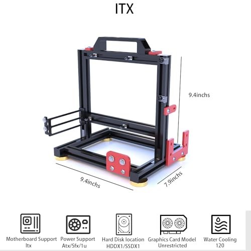DIY Aluminium PC Open Case Computer Chassis with Water Cooling Support