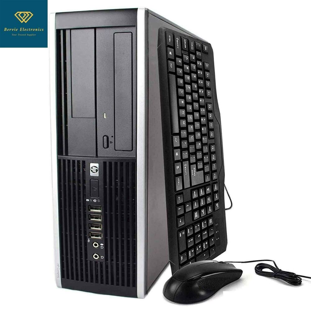 HP Quad Core i5 Desktop Computer with 22in Monitor, 2TB HDD, 8GB RAM, Windows 11 Pro, and WIFI