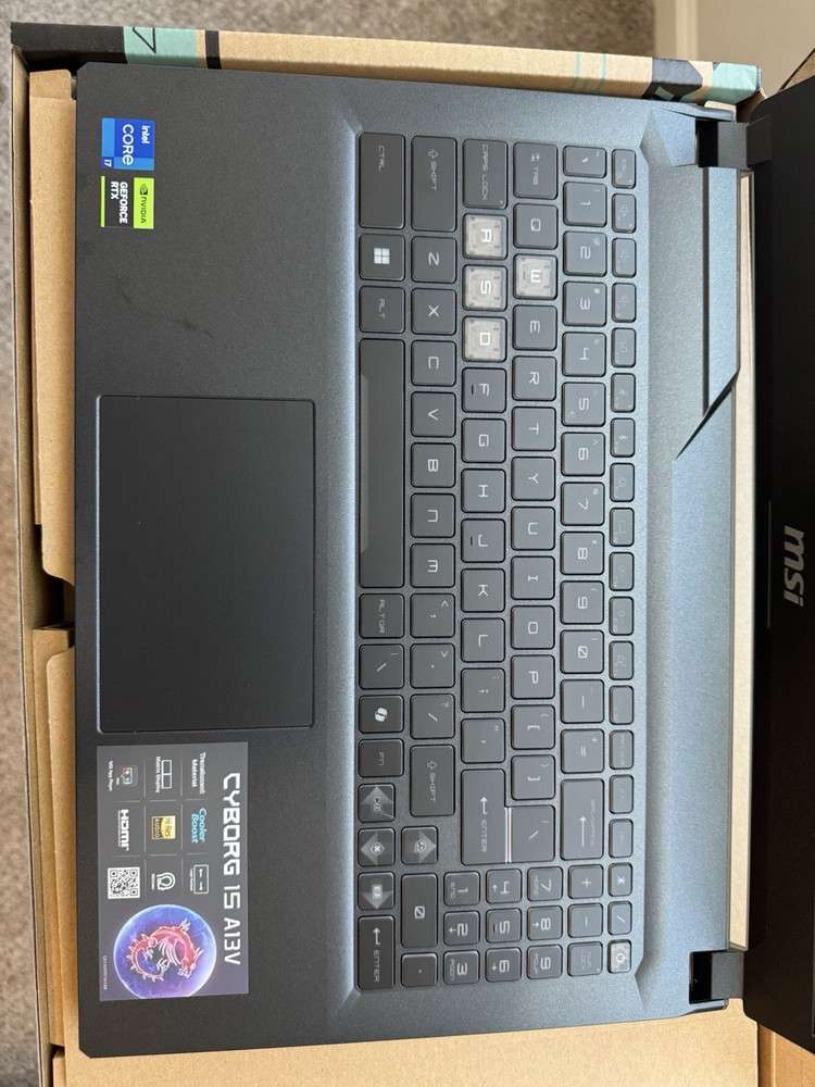 MSI Cyborg 15.6-inch Laptop (512GB SSD, Intel Core i7 13th Gen 4.90 GHz, 16GB RAM)