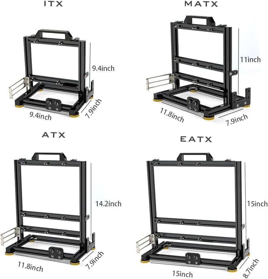 DIY Aluminium PC Open Case Computer Chassis with Water Cooling Support