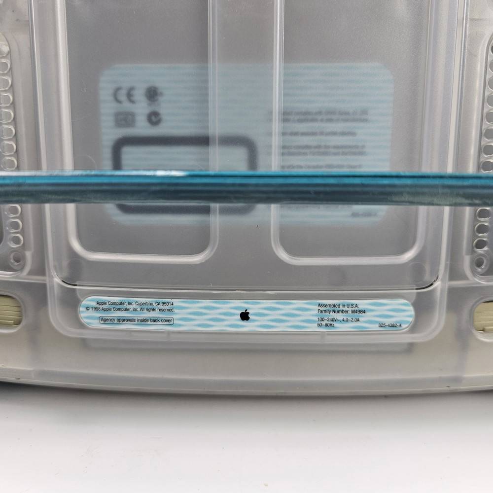 1998 Apple iMac G3 Bondi Blue Teal iMac Computer (No Mouse Keyboard)