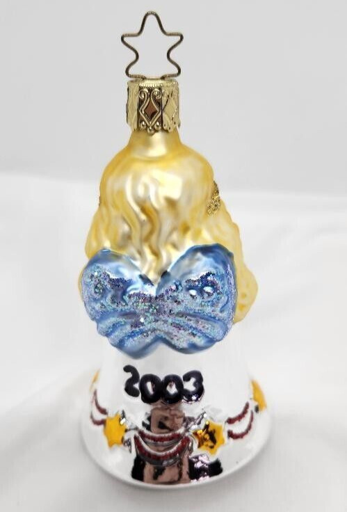 OWC Inge Glas Girl Bell Ornament - 2003 Golden Glow Convention