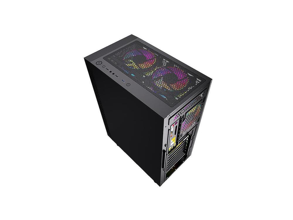 Bgears B-Optillusion Mid Tower ATX Glass Mirror LED Black Optical Illusion PC Gaming Case